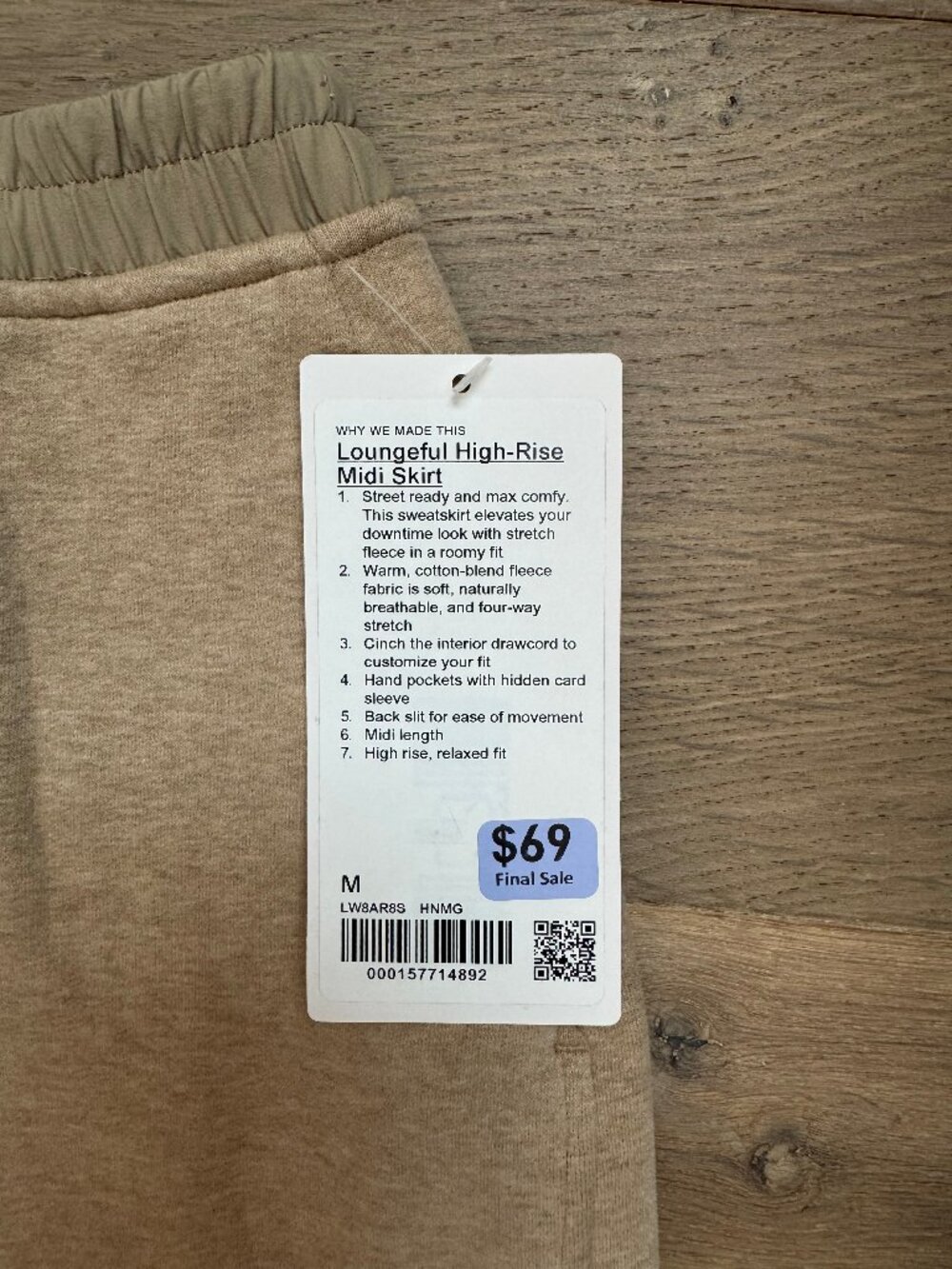 NWT Lululemon Loungeful High Rise Midi Skirt Size M - Picture 6 of 7